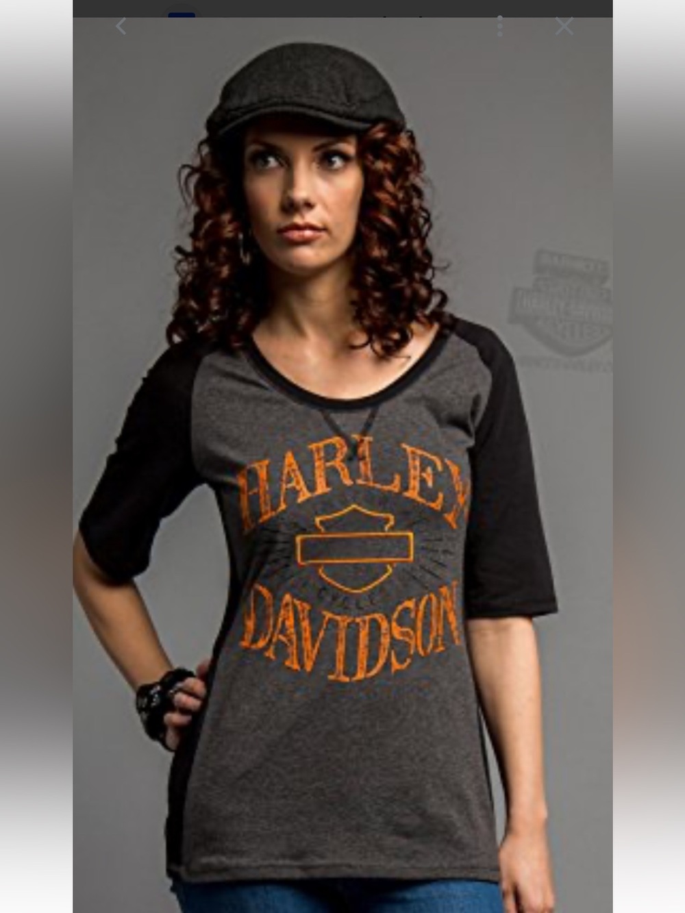 Harley-Davidson Fast Luck Bar & Shield Raglan Tee Size L